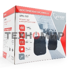 Акустическая система 2.0 Gembird SPK-100, черный, 6 Вт, рег. громкости, USB-питание