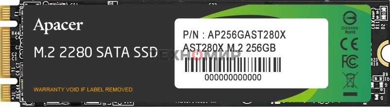 Накопитель SSD Apacer M.2 2280 256GB AST280X Client SATA