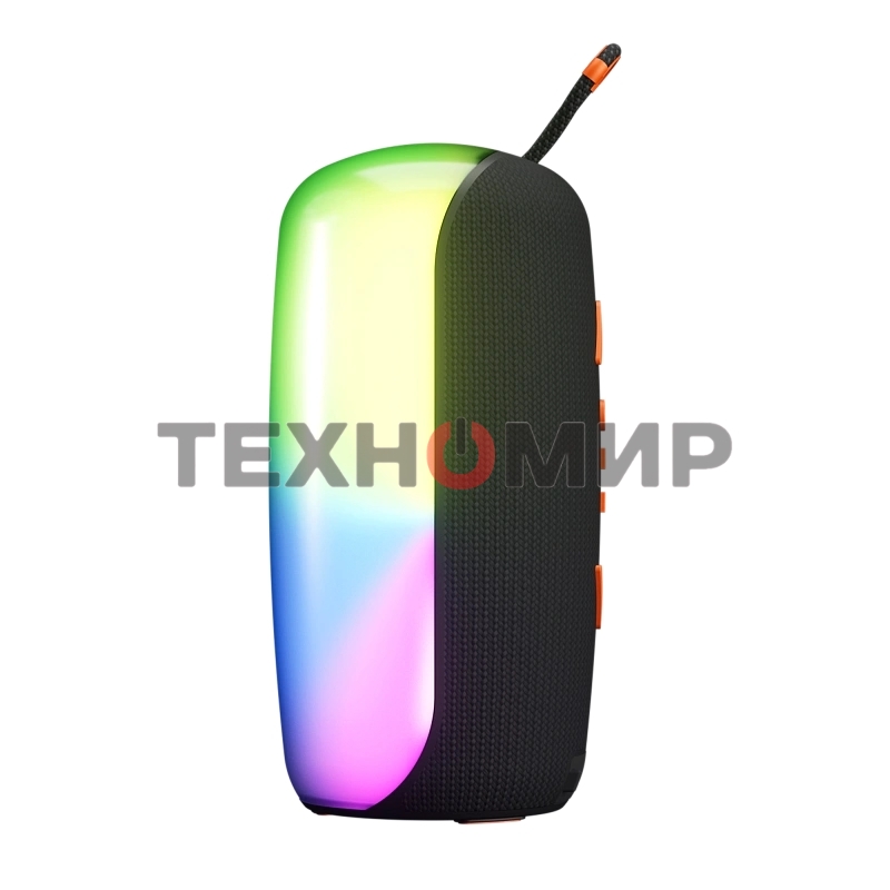 Колонка портативная Ural Молния Огонь черный/оранжевый 35W 1.1 BT/3.5Jack/USB-C 10м 2200mAh (без.бат) (УРАЛ МОЛНИЯ ОГОНЬ)