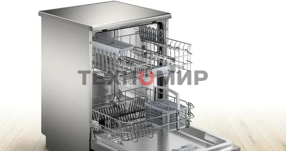 Посудомоечная машина Bosch SMS26DI00T, серебристый, 60 см, 13 компл., сушка теплообменник, 48 дБ, класс D