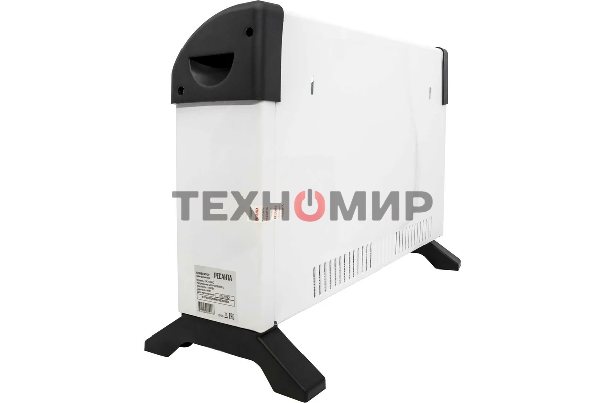 Конвектор электрический Ресанта ОК-1000С белый, 1000 Вт, 15 м2, термостат