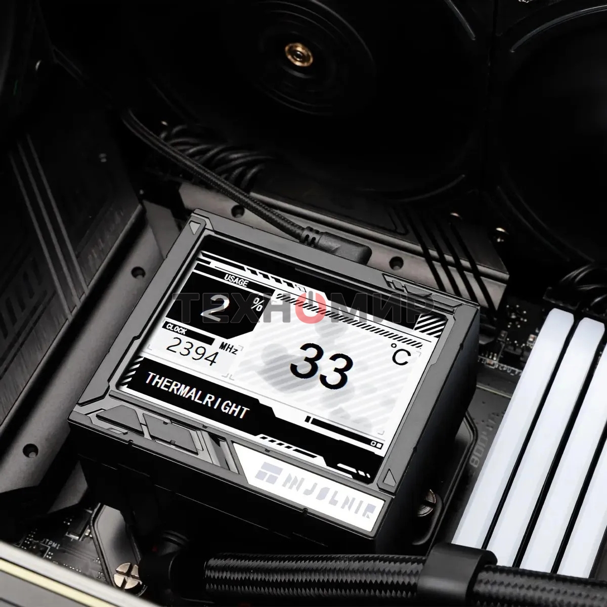 Система жидкостного охлаждения Thermalright Mjolnir Vision 360 ARGB Soc-AM5/AM4/1151/1200/2066/2011/1700 черный 4-pin 27dB Al LCD Ret (M-VISION-360-BL-ARGB)