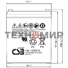 Батарея для ИБП CSB HRL 1225W (12V 6Ah) F2