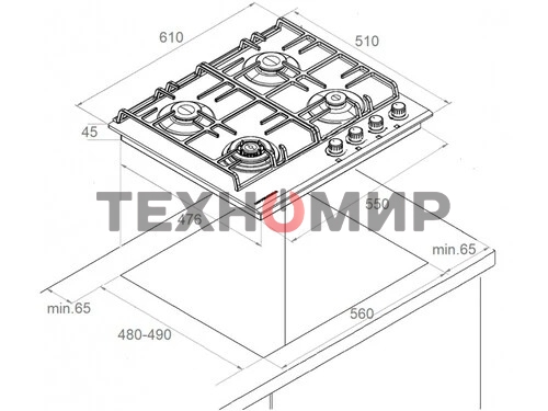 Варочная панель Kuppersberg FG 63 W