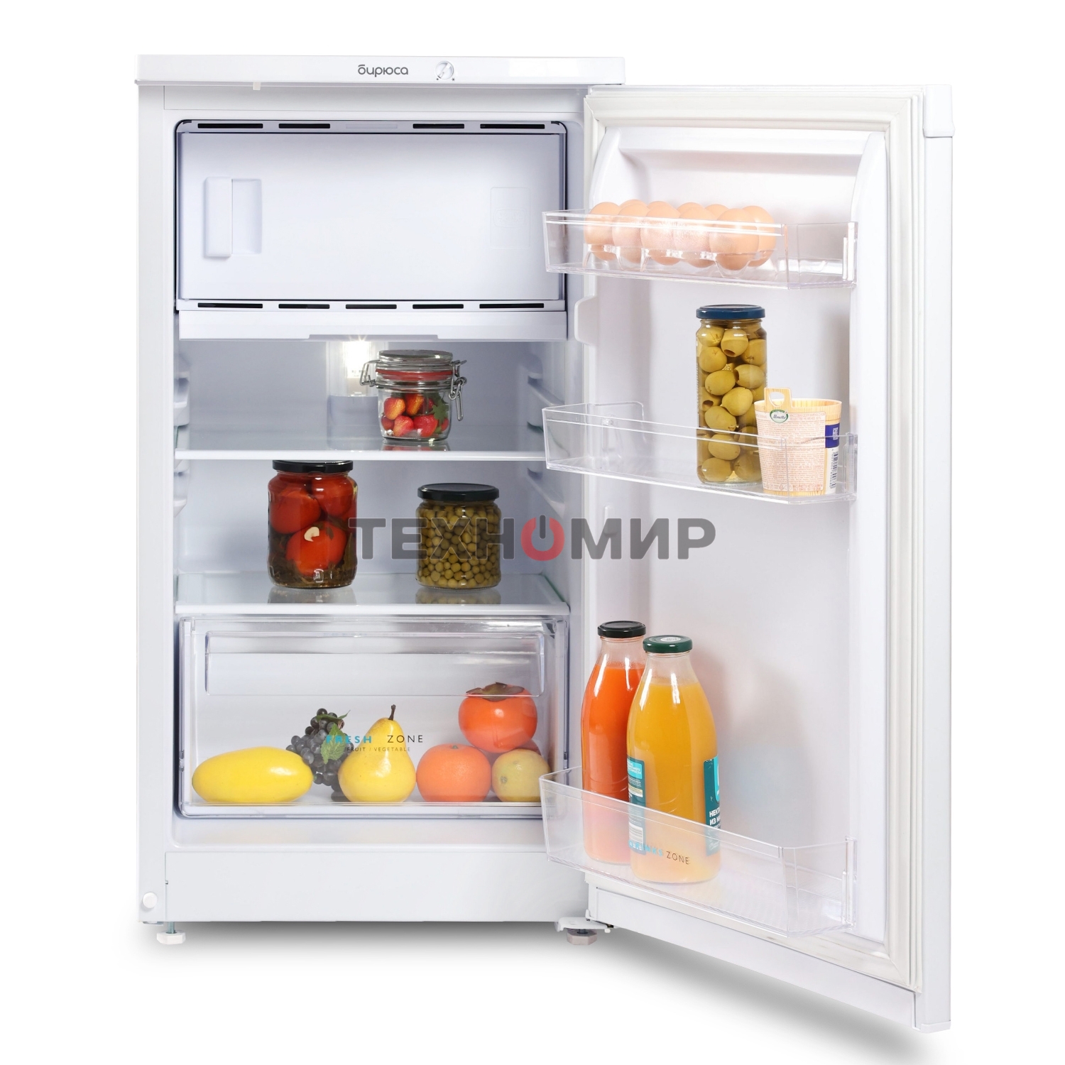 Холодильник Бирюса 408 белый однокамерный 88/27л морозилка сверху