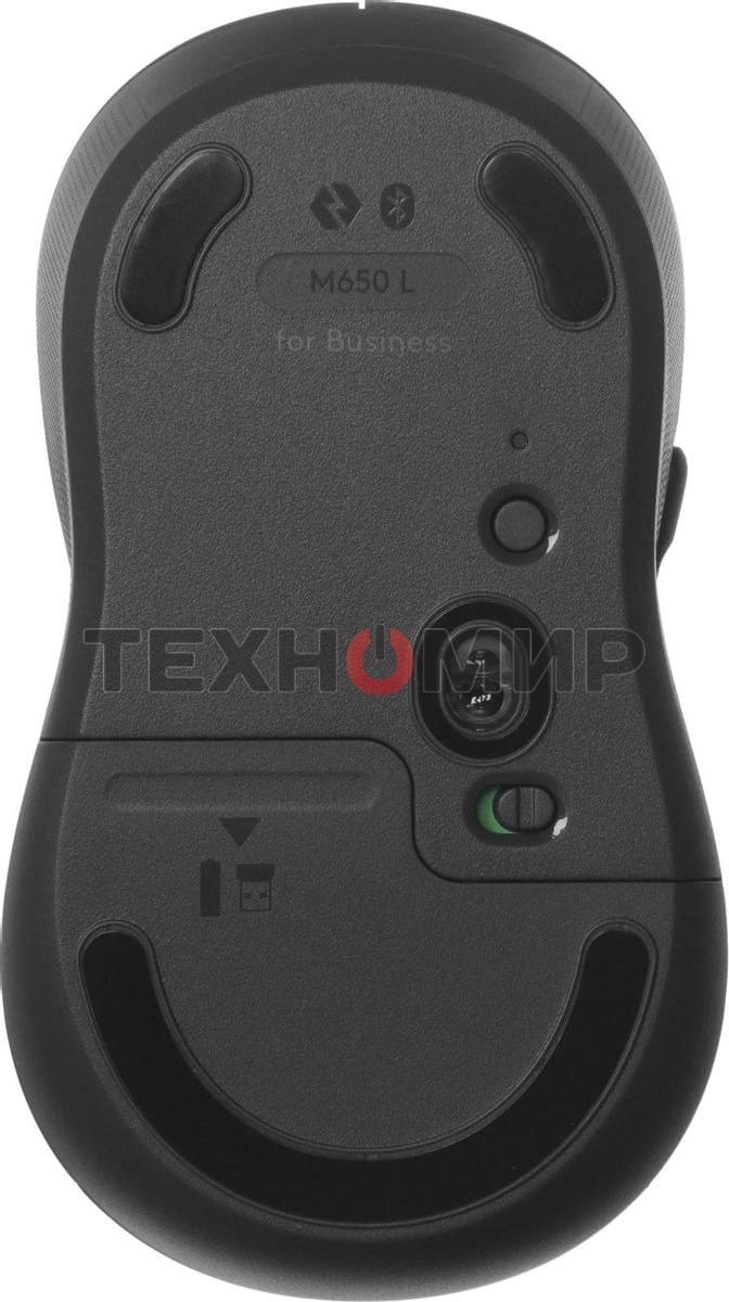 Мышь Logitech M650 L черный оптическая 4000dpi беспров. BT/Radio USB (910-006350)