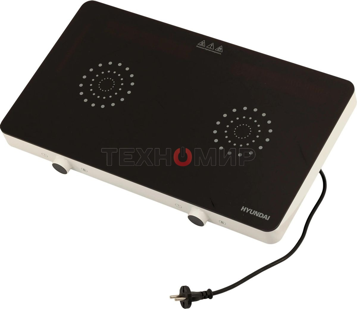 Плита настольная электрическая Hyundai HYC-0108 белый стеклокерамика (настольная)