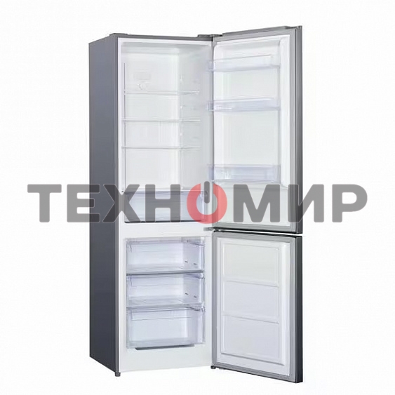 Холодильник Kraft KF-DC290X серый металлик двухкамерный 220/70л морозилка снизу