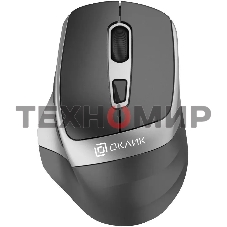 Мышь беспроводная Oklick 516MW черный/серебристый, 1600 dpi, радиоканал, Bluetooth, USB, кнопки - 6