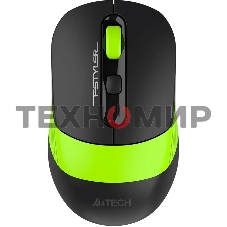 Мышь беспроводная A4Tech Fstyler FG10CS Air черный/зеленый, 2000 dpi, радиоканал, USB, кнопки - 4