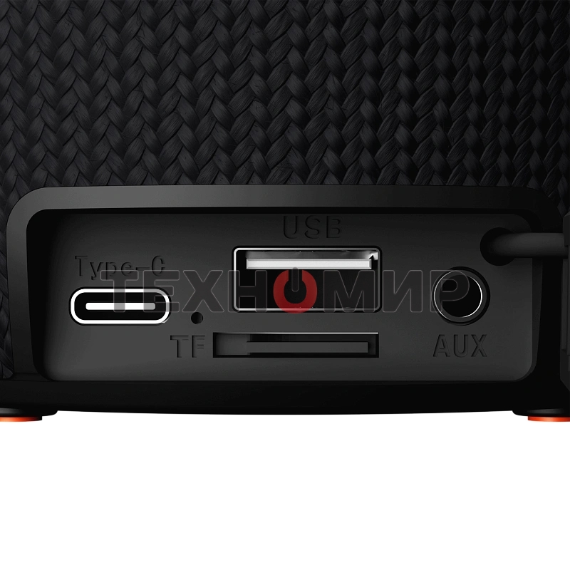 Колонка портативная Ural Молния Огонь черный/оранжевый 35W 1.1 BT/3.5Jack/USB-C 10м 2200mAh (без.бат) (УРАЛ МОЛНИЯ ОГОНЬ)