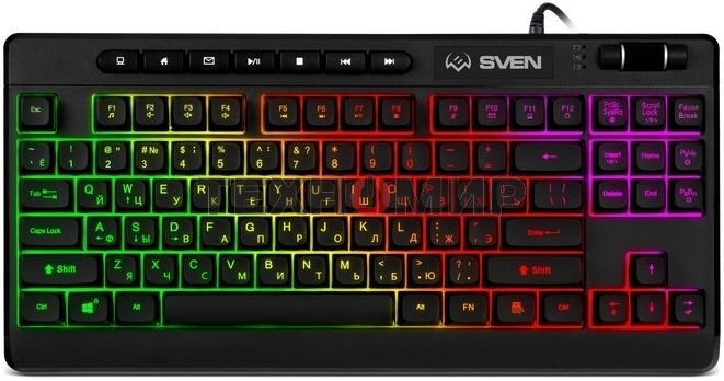 Клавиатура Sven KB-G8200 проводная, USB Type-A, чёрный