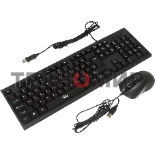 Комплект клавиатура + мышь Oklick 621M IRU клав:черный мышь:черный USB