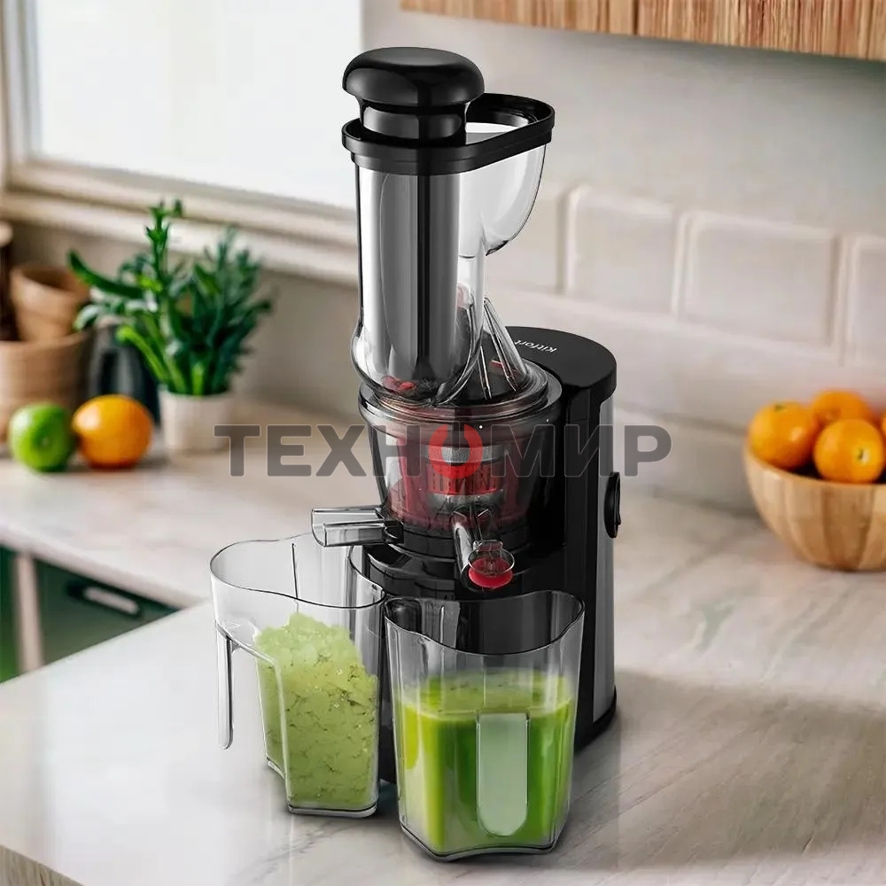 Соковыжималка шнековая Kitfort КТ-1162 150 Вт рез.сок.:1000мл. черный