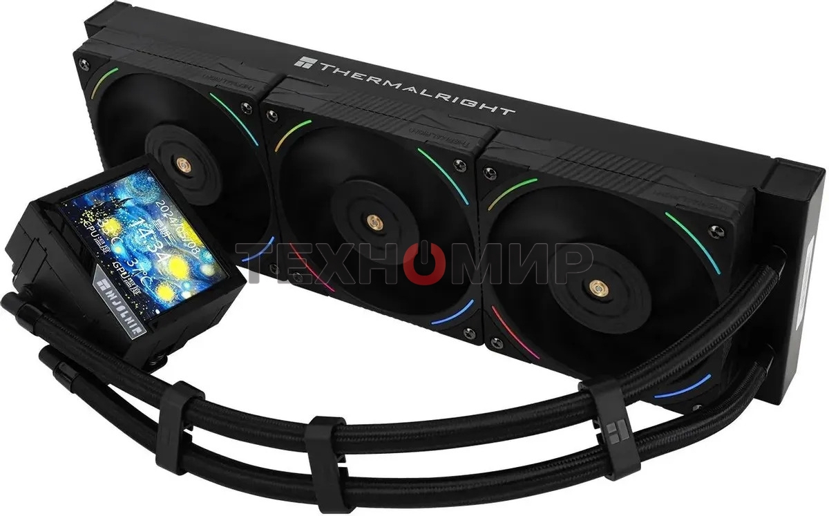 Система жидкостного охлаждения Thermalright Mjolnir Vision 360 ARGB Soc-AM5/AM4/1151/1200/2066/2011/1700 черный 4-pin 27dB Al LCD Ret (M-VISION-360-BL-ARGB)