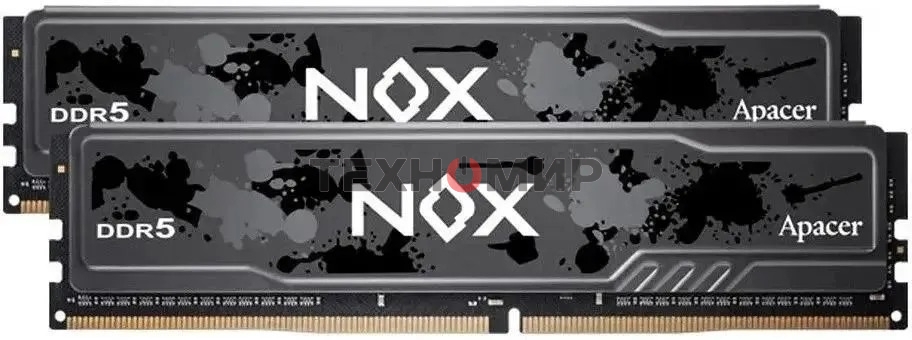 Оперативная память Apacer Nox, DDR5, 32Gb (2x16Gb), 6000MHz, CL40, DIMM, радиатор, черный