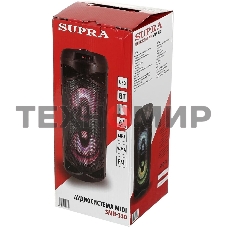 Акустическая система SUPRA SMB-330, 20Вт, с караоке, Bluetooth, FM, USB, черный