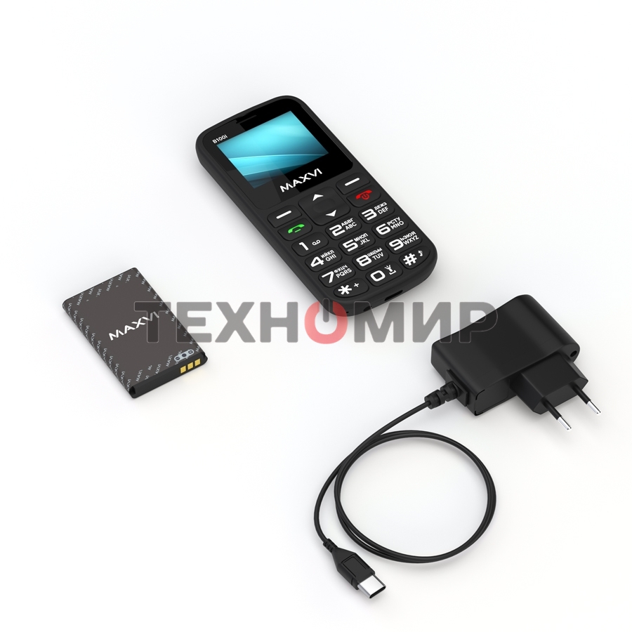 Мобильный телефон Maxvi B100i черный