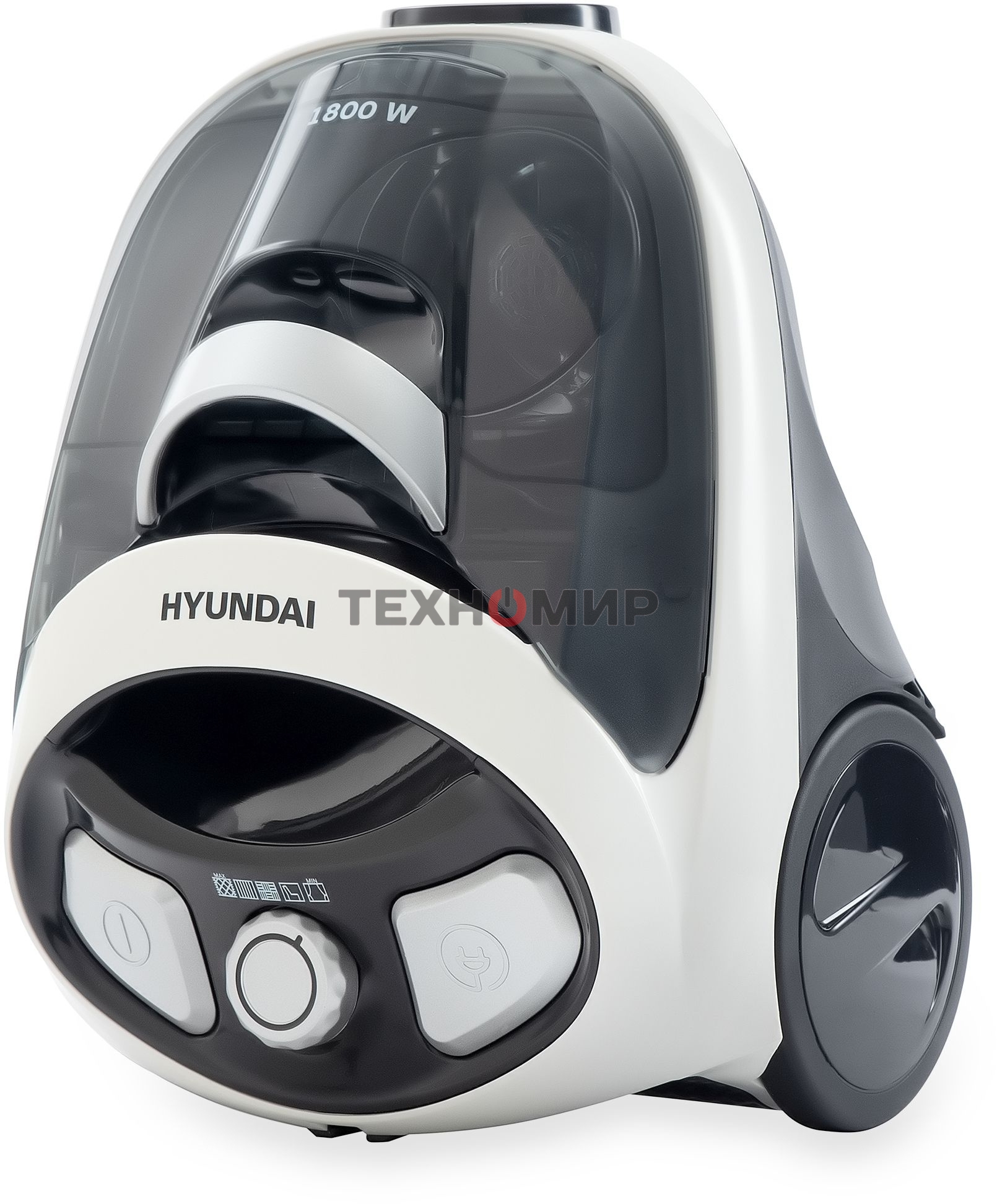 Пылесос Hyundai HYV-C1995 белый/черный, 250/1800 Вт, уборка сухая, пылесборник контейнер 1.5 л
