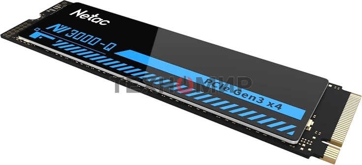 Накопитель SSD M.2 Netac 1.0Tb NV3000 Series Retail (PCI-E 3.0 x4, up to 3100/2100MBs, 3D NAND, 600TBW, NVMe 1.4, 22х80мм, heatsink)