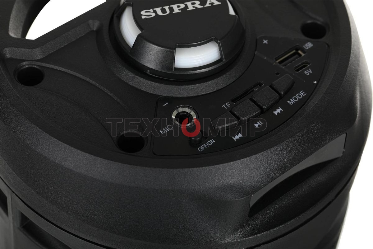 Акустическая система SUPRA SMB-330, 20Вт, с караоке, Bluetooth, FM, USB, черный