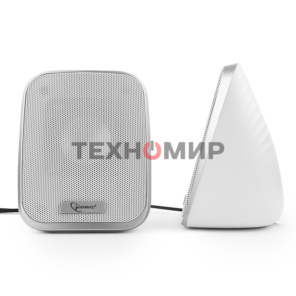 Акустическая система 2.0 Gembird SPK-100-W, белый, 6 Вт, регулятор громкости, USB-питание