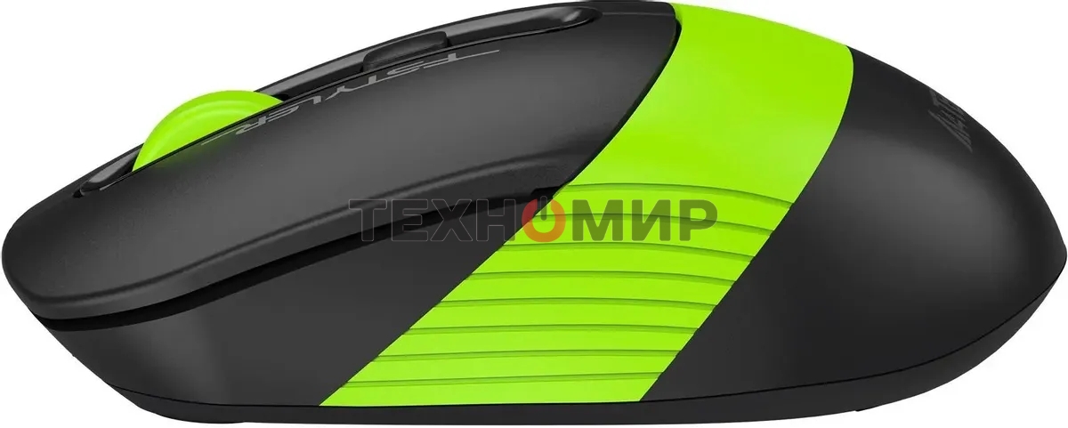 Мышь беспроводная A4Tech Fstyler FG10CS Air черный/зеленый, 2000 dpi, радиоканал, USB, кнопки - 4