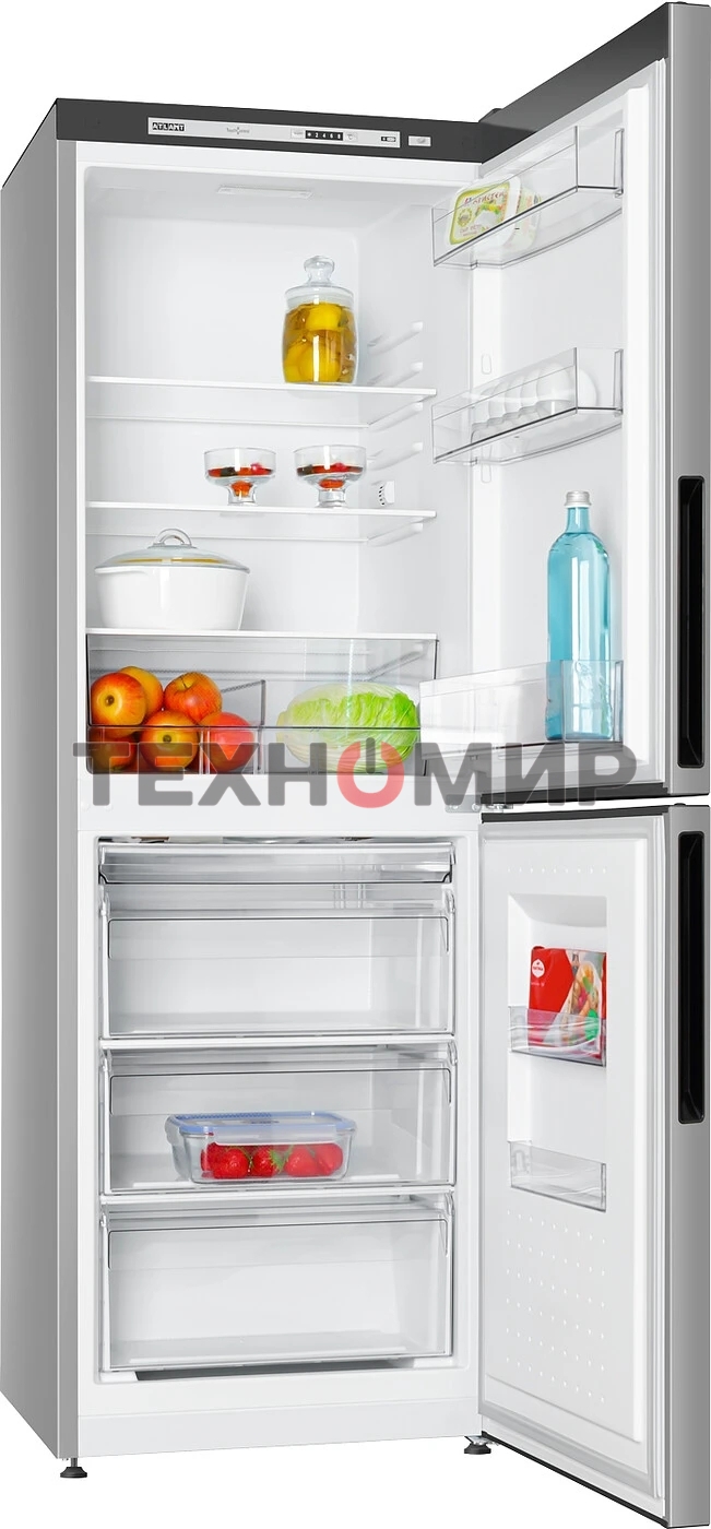Холодильник Atlant 4612-181 серебристый двухкамерный 182/119л морозилка снизу
