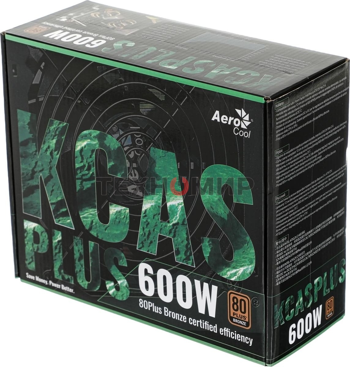 Блок питания Aerocool/Formula KCAS PLUS 600W, 600Вт, 80 PLUS Bronze, 120мм, черный