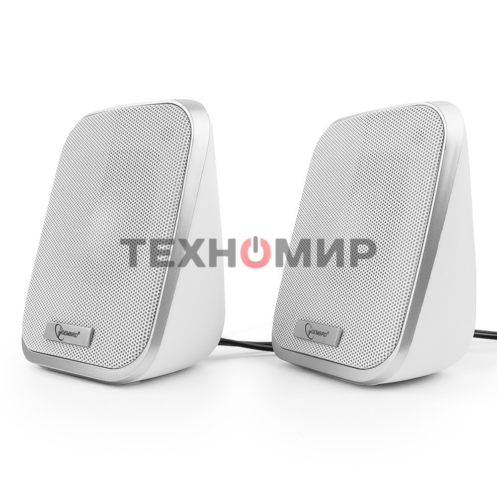 Акустическая система 2.0 Gembird SPK-100-W, белый, 6 Вт, регулятор громкости, USB-питание