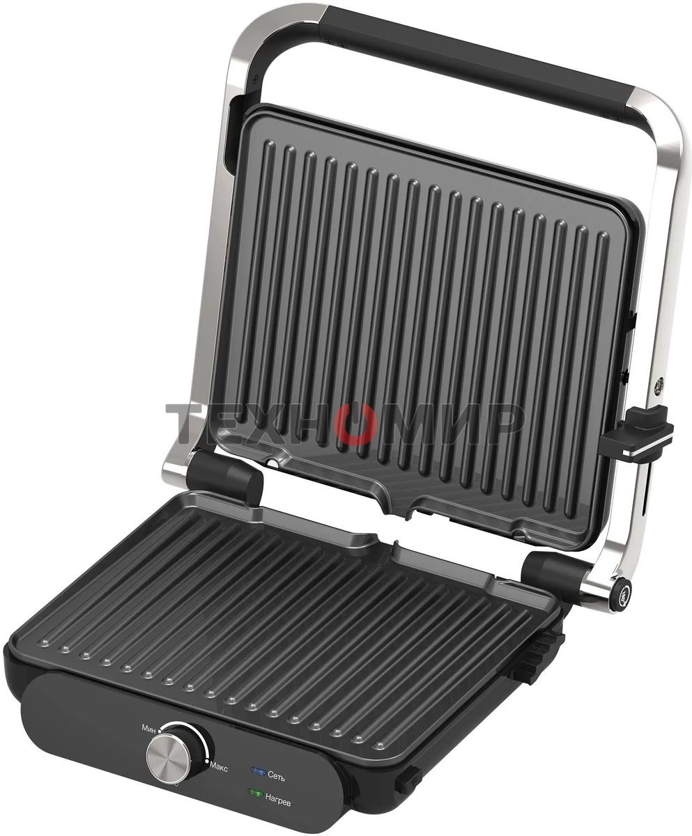 Гриль электрический Hyundai HYG-3041 2000Вт черный/черный