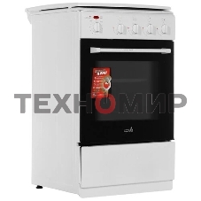 Плита комбинированная Cezaris ПГЭ 1000-05 белый, конфорок 4 шт, духовка 45 л, 51 см x 85 см x 52 см