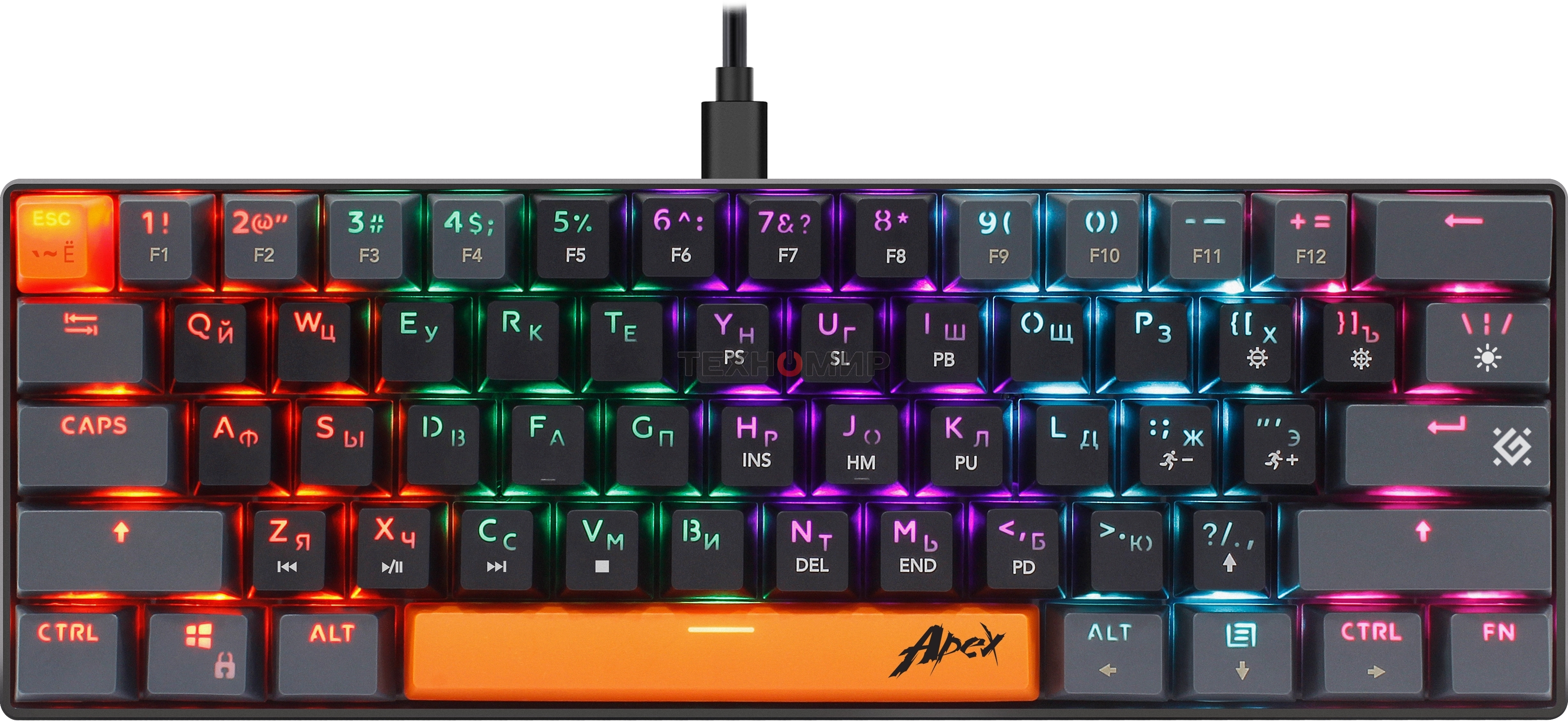 Клавиатура проводная Defender USB APEX GK-002 RU