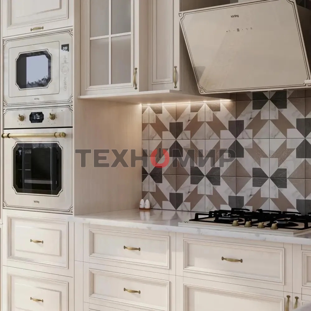 Встраиваемая микроволновая печь Korting KMI 825 RGb бежевый, 25 л, 900 Вт, переключатели - сенсор