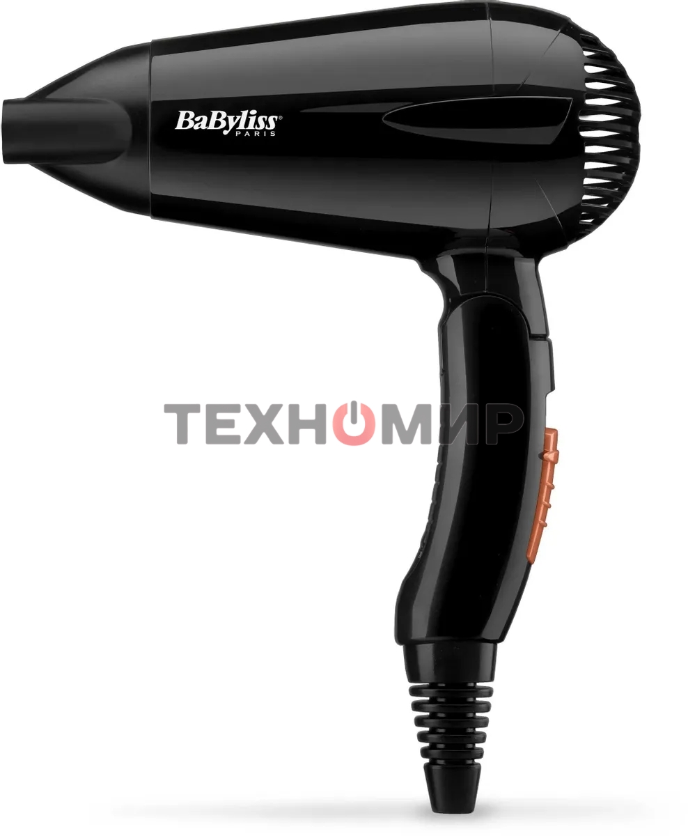Фен BaByliss 5344E черный, 2000 Вт, компактный