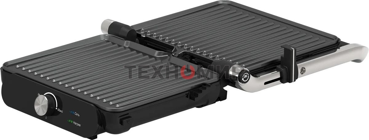 Гриль электрический Hyundai HYG-3041 2000Вт черный/черный