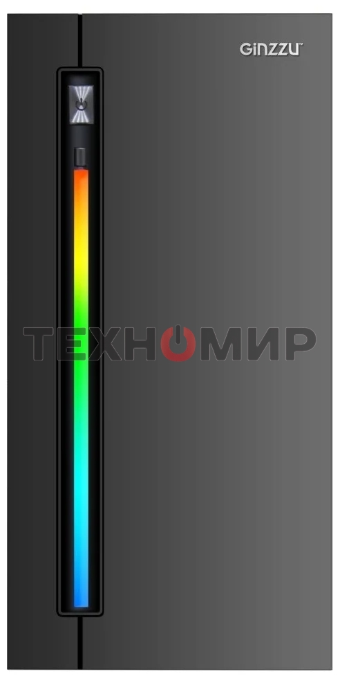 Компьютерный корпус Ginzzu D350 2хUSB 2.0,AU RGb w/o PSU