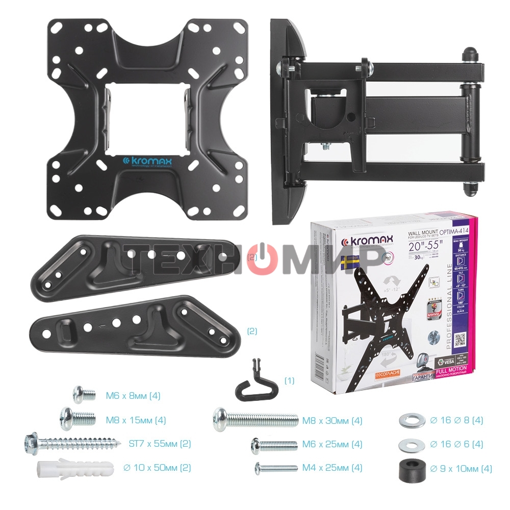 Кронштейн для LED/LCD телевизоров Kromax OPTIMA-414 черный