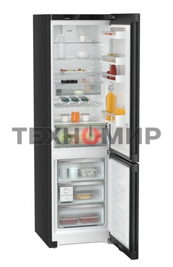 Холодильник Liebherr CNBDC 573I-22 001 черная нержавеющая сталь двухкамерный 266/94л морозилка снизу