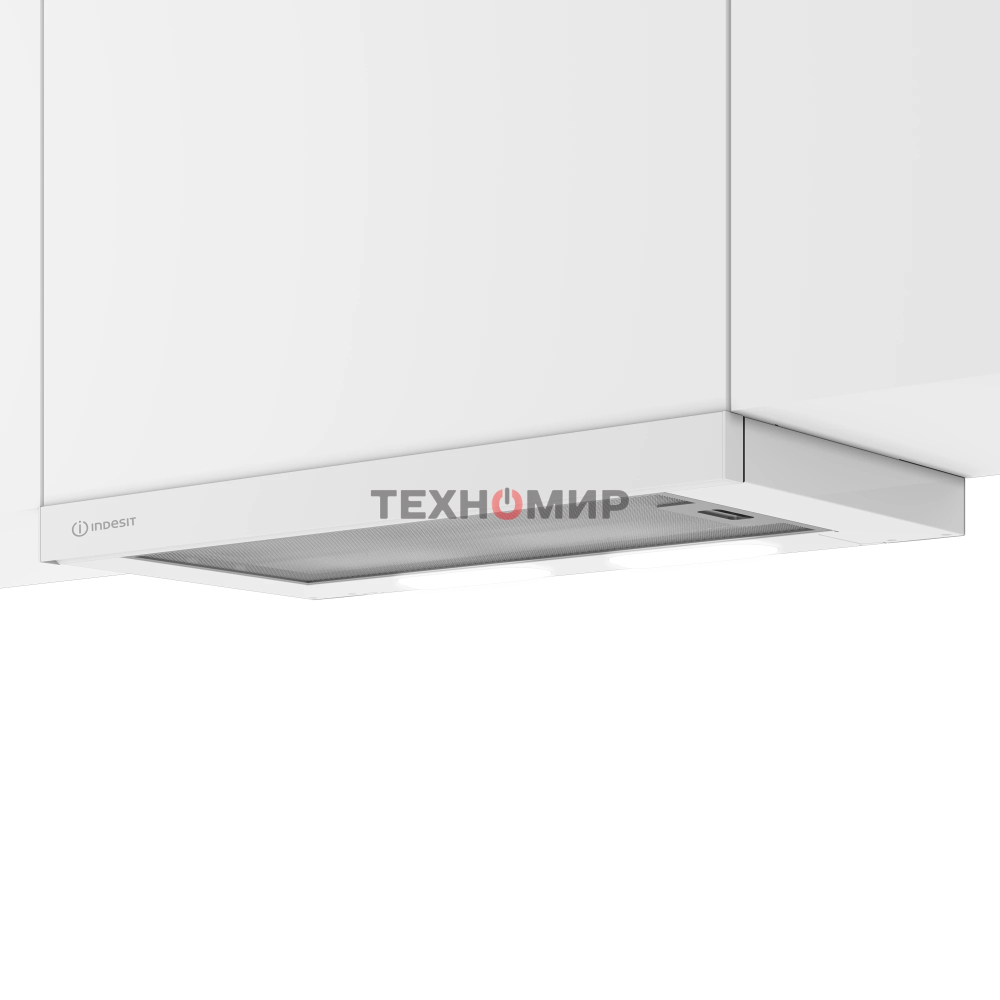 Вытяжка телескопическая Indesit INT 62HR WH белый, 60 см, 291 куб. м/ч, 63 дБ