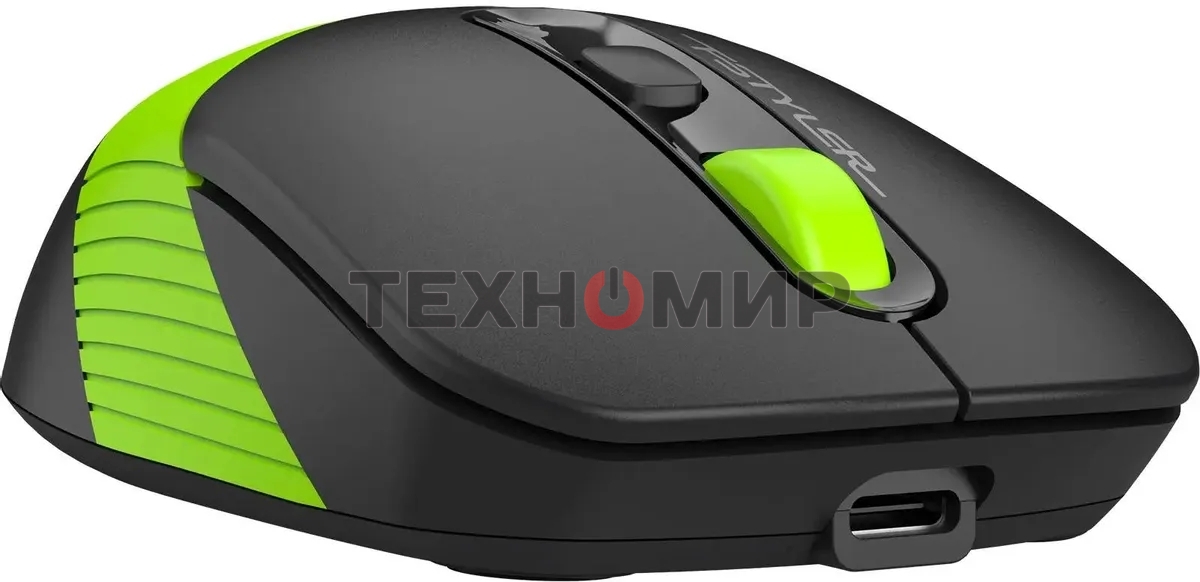Мышь беспроводная A4Tech Fstyler FG10CS Air черный/зеленый, 2000 dpi, радиоканал, USB, кнопки - 4