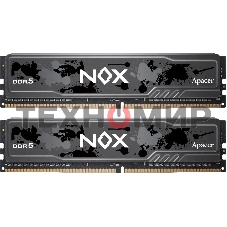 Оперативная память Apacer Nox, DDR5, 32Gb (2x16 Gb), 6400 MHz, CL40, DIMM, радиатор, черный