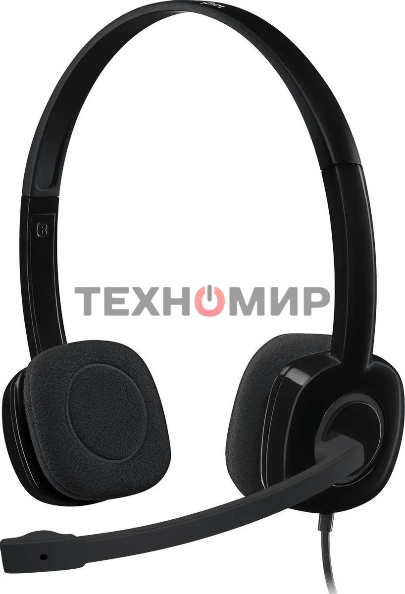 Гарнитура проводная Logitech Headset H151 Stereo черный
