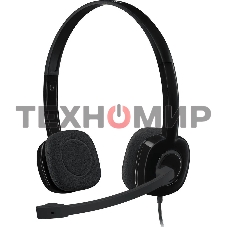 Гарнитура проводная Logitech Headset H151 Stereo черный