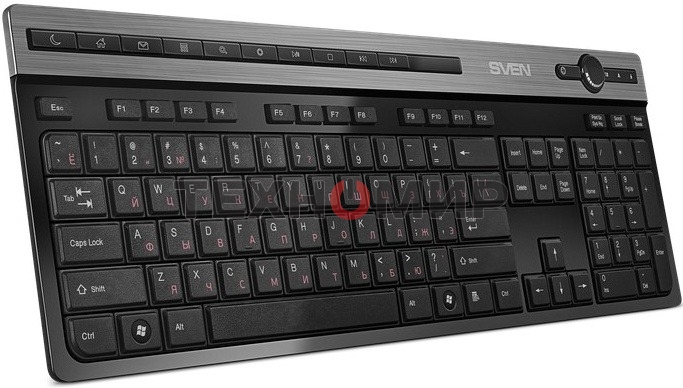 Клавиатура Sven KB-E5500W беспроводная, радиоканал, чёрный