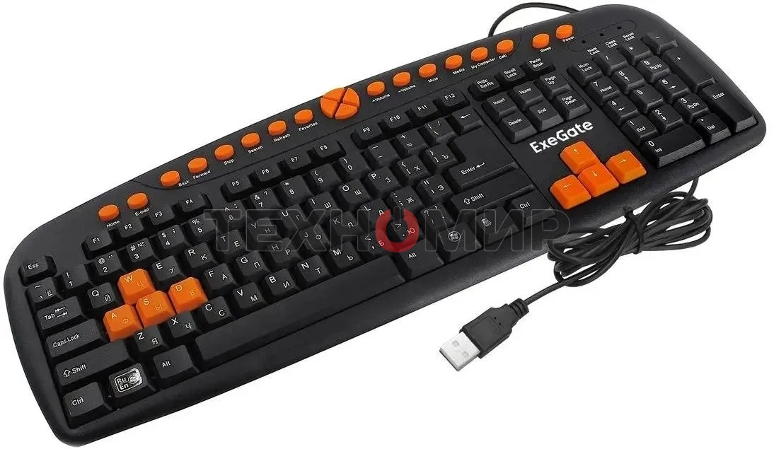 Клавиатура проводная ExeGate LY-504M (EX280435RUS), USB, черный