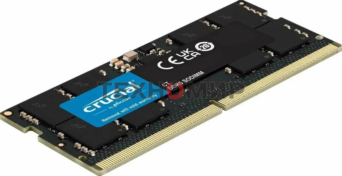 Оперативная память Crucial, DDR5, 16GB (1x16 GB), 4800 MHz, CL40, SO-DIMM