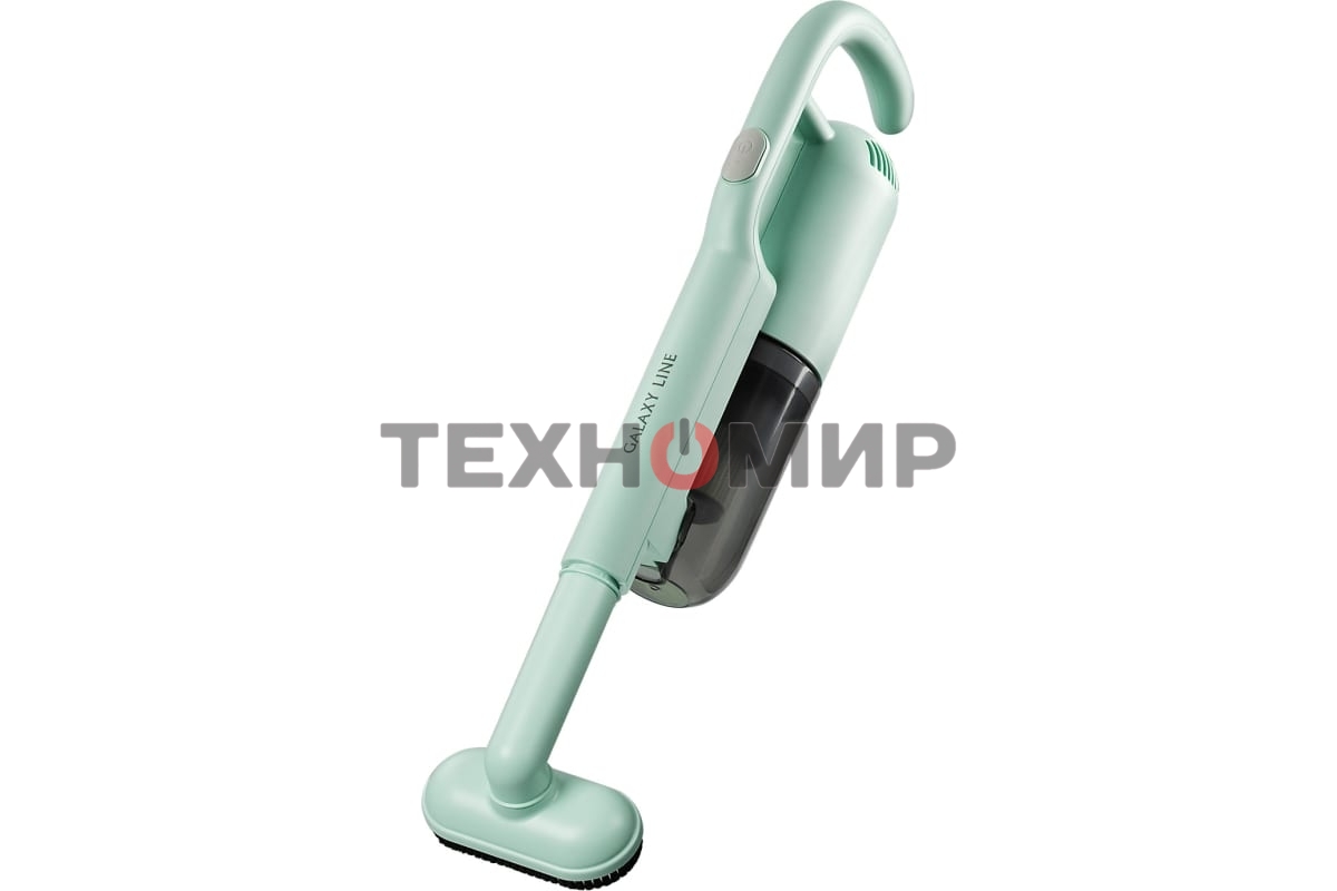 Пылесос вертикальный Galaxy Line GL 6221 салатовый, питание от аккумулятора, 130 Вт, уборка сухая, пылесборник 0.3 л, работа от АКБ max - 30 мин