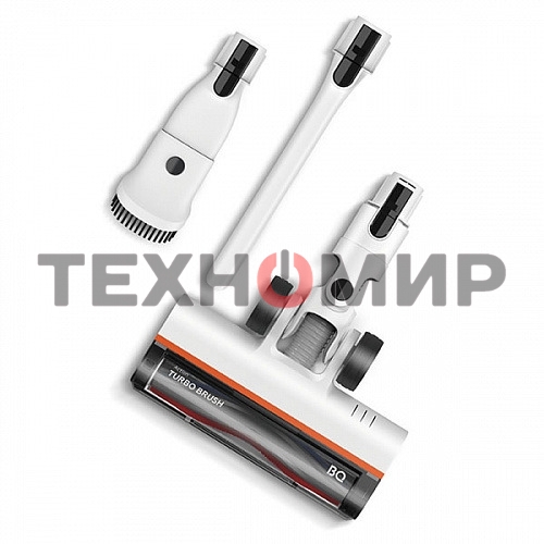 Пылесос вертикальный BQ VCA0103H белый/черный, 2 в 1 вертикальный и компактный/технология циклон, эффективный сбор пыли и простота экплуатации/Quiet performance, низкий уровень шума/до 30 мин непрерывной работы/для эффективной уборки удобный индикатор зар