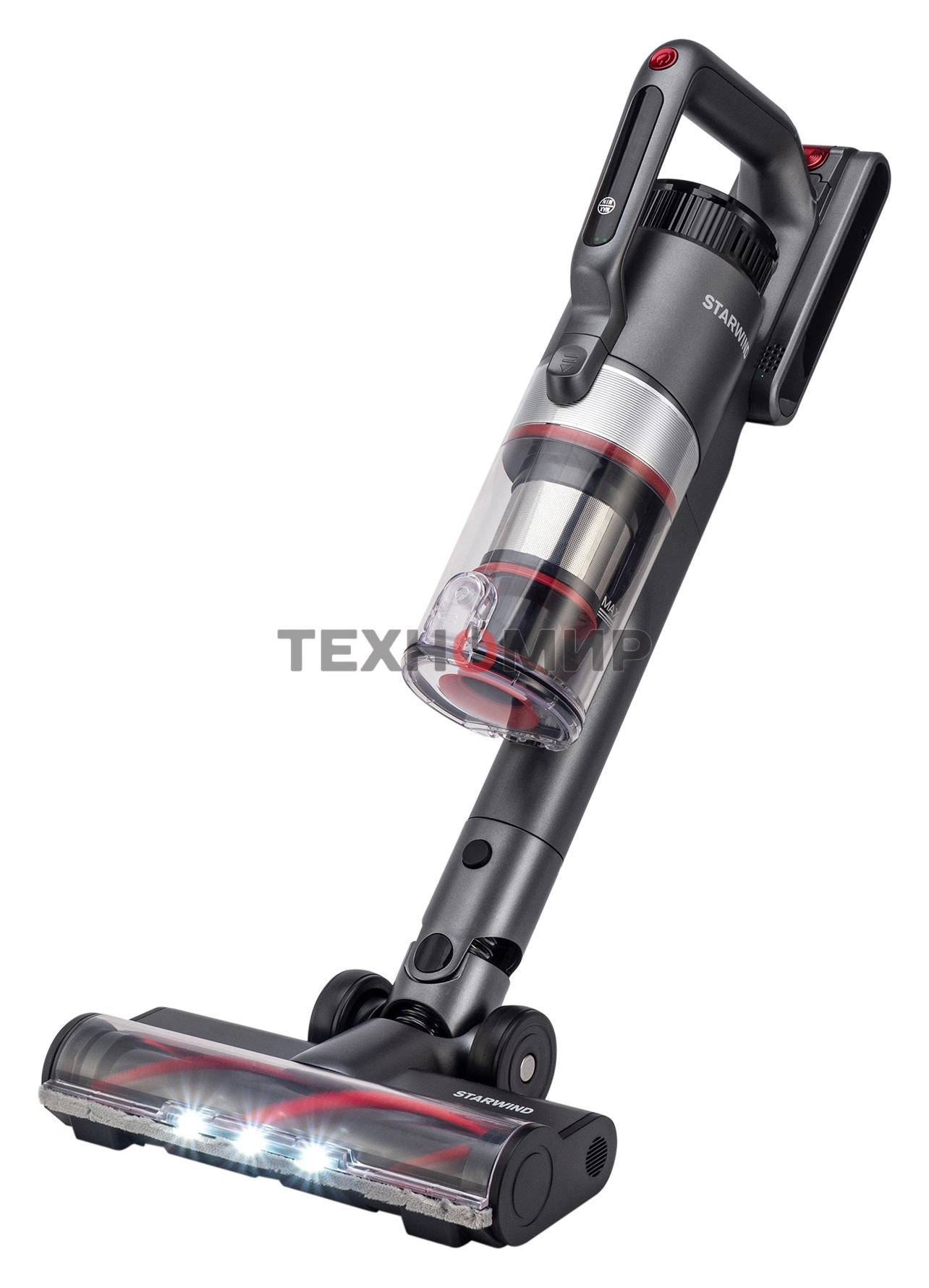 Вертикальный пылесос Starwind SCH9945 170Вт серебристый/красный